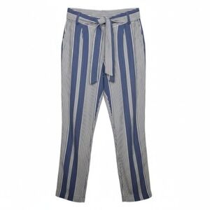 TOMMY HILFIGER Preppy Striped Nautic Coastal Grandmother Pants Casual Chic 8